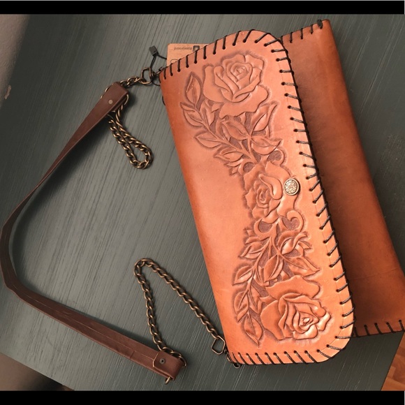 Mexican leather clutch - Picture 3 of 4